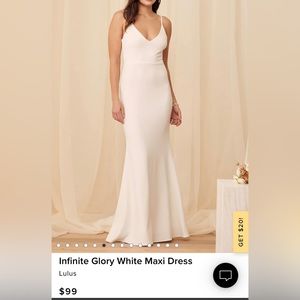 Lulu’s Infinite Glory White Wedding Dress Size XXS